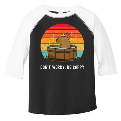 Retro Funny Capybara DonT Worry Be Capy Toddler Fine Jersey T-Shirt