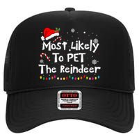 Reindeer Family Christmas Holiday Santa Claus Hat High Crown Mesh Back Trucker Hat