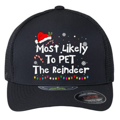 Reindeer Family Christmas Holiday Santa Claus Hat Flexfit Unipanel Trucker Cap