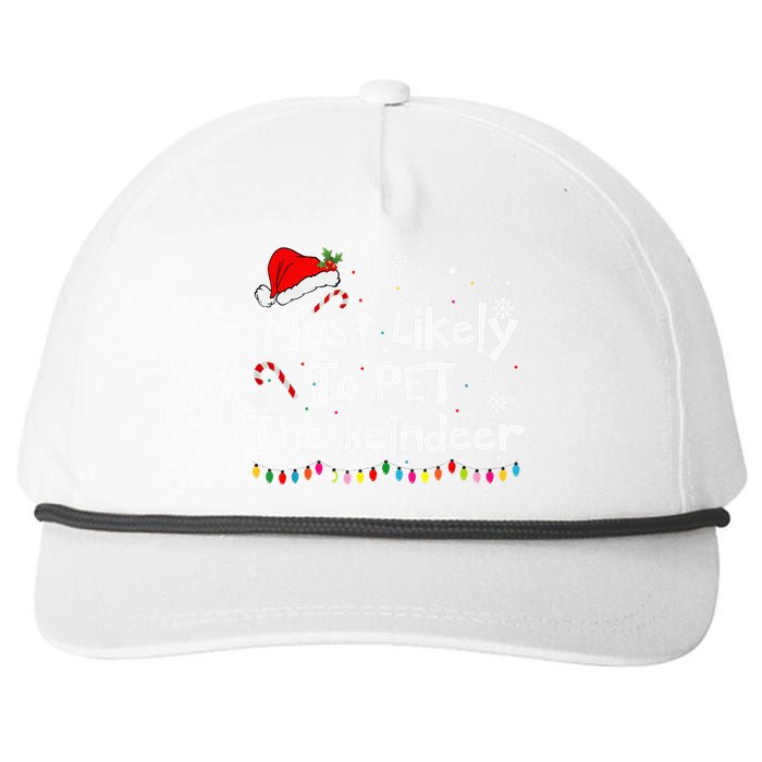 Reindeer Family Christmas Holiday Santa Claus Hat Snapback Five-Panel Rope Hat