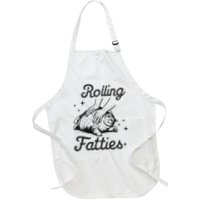 Rolling Fatties Cat Funny Cute Cat Lover Kitten Owner Kitty Full-Length Apron With Pockets