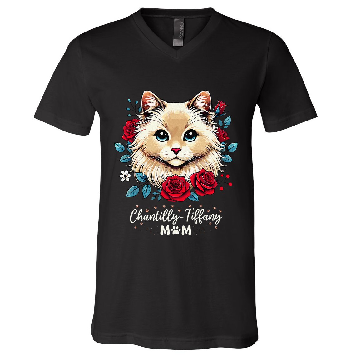 Roses Flowers Chantillytiffany Mom V-Neck T-Shirt