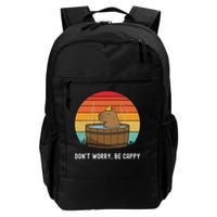 Retro Funny Capybara Don't Worry Be Capy Daily Commute Backpack