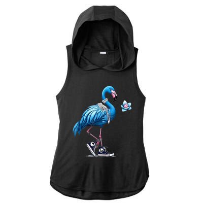 Retro Flamingo Chucks And Pearls Comma La Kamala Harris 2024 Ladies PosiCharge Tri-Blend Wicking Draft Hoodie Tank