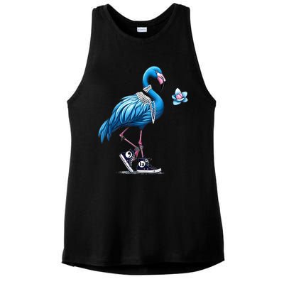 Retro Flamingo Chucks And Pearls Comma La Kamala Harris 2024 Ladies PosiCharge Tri-Blend Wicking Tank