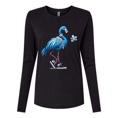 Retro Flamingo Chucks And Pearls Comma La Kamala Harris 2024 Womens Cotton Relaxed Long Sleeve T-Shirt