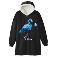 Retro Flamingo Chucks And Pearls Comma La Kamala Harris 2024 Hooded Wearable Blanket