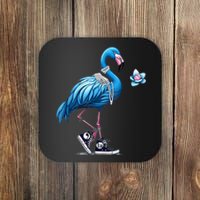 Retro Flamingo Chucks And Pearls Comma La Kamala Harris 2024 Coaster