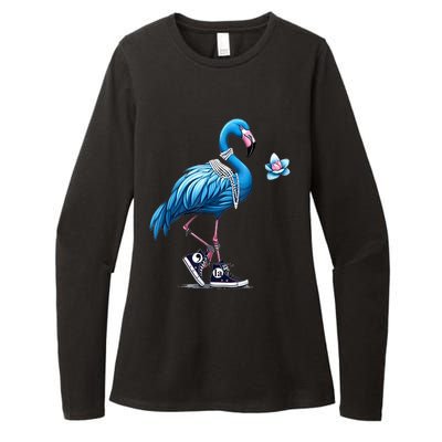 Retro Flamingo Chucks And Pearls Comma La Kamala Harris 2024 Womens CVC Long Sleeve Shirt