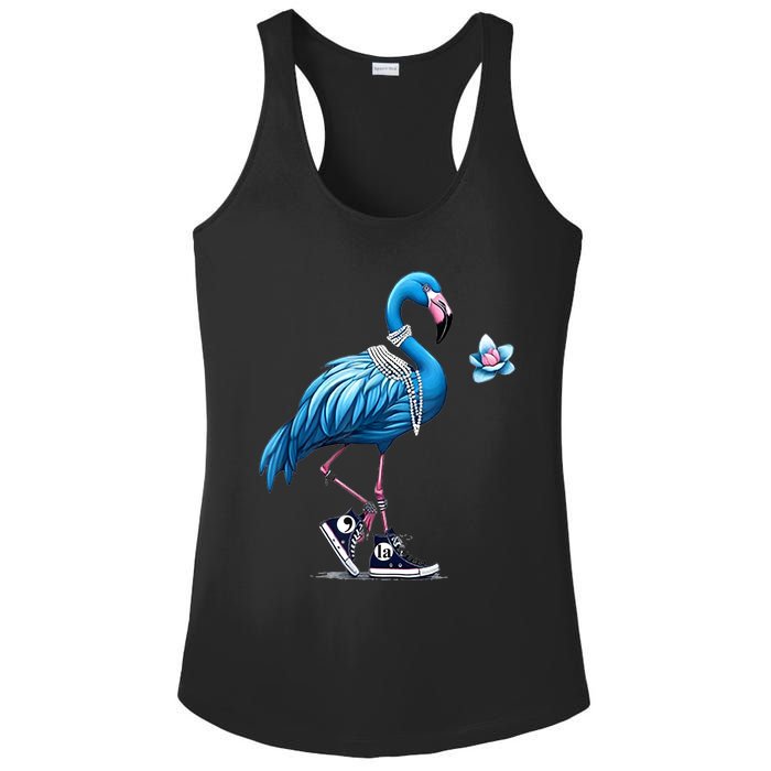 Retro Flamingo Chucks And Pearls Comma La Kamala Harris 2024 Ladies PosiCharge Competitor Racerback Tank