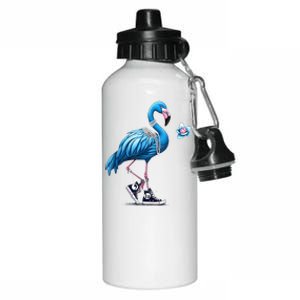 Retro Flamingo Chucks And Pearls Comma La Kamala Harris 2024 Aluminum Water Bottle