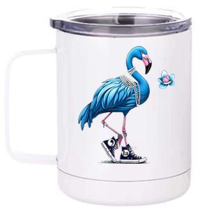 Retro Flamingo Chucks And Pearls Comma La Kamala Harris 2024 12 oz Stainless Steel Tumbler Cup