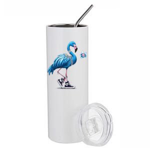 Retro Flamingo Chucks And Pearls Comma La Kamala Harris 2024 Stainless Steel Tumbler