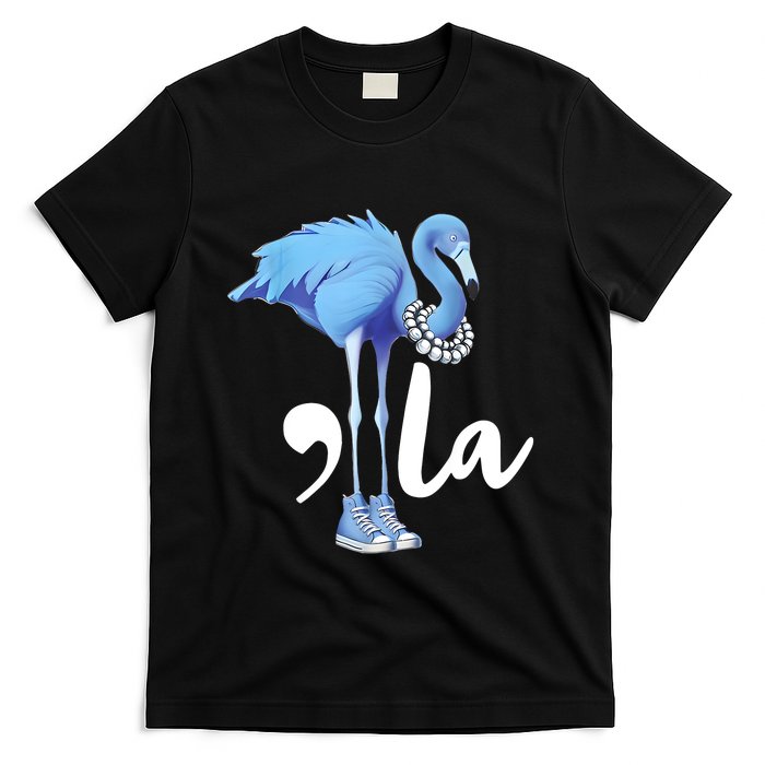 Retro Flamingo Chucks And Pearls Comma La Kamala Harris 2024 T-Shirt