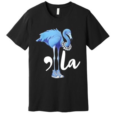 Retro Flamingo Chucks And Pearls Comma La Kamala Harris 2024 Premium T-Shirt