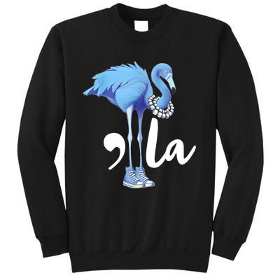 Retro Flamingo Chucks And Pearls Comma La Kamala Harris 2024 Tall Sweatshirt