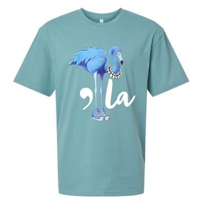 Retro Flamingo Chucks And Pearls Comma La Kamala Harris 2024 Sueded Cloud Jersey T-Shirt