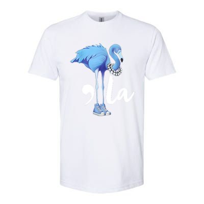 Retro Flamingo Chucks And Pearls Comma La Kamala Harris 2024 Softstyle CVC T-Shirt