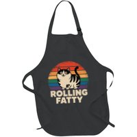 Rolling Fatties Cat Animal Funny Cat Full-Length Apron With Pockets