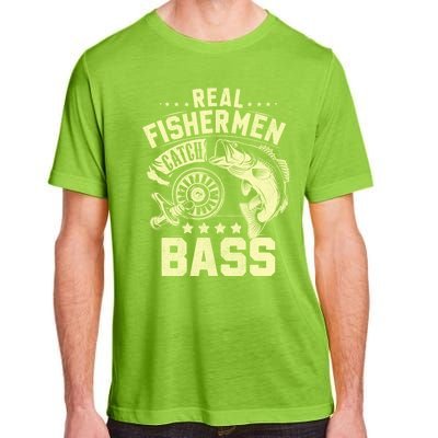 Real Fisher Catch Bass Fishing Meaningful Gift Adult ChromaSoft Performance T-Shirt