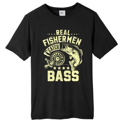 Real Fisher Catch Bass Fishing Meaningful Gift Tall Fusion ChromaSoft Performance T-Shirt