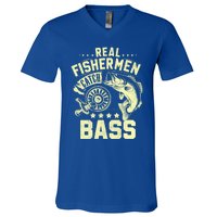 Real Fisher Catch Bass Fishing Meaningful Gift V-Neck T-Shirt