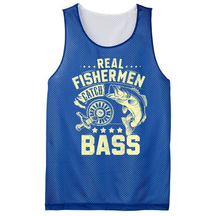 Real Fisher Catch Bass Fishing Meaningful Gift Mesh Reversible Basketball Jersey Tank