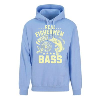 Real Fisher Catch Bass Fishing Meaningful Gift Unisex Surf Hoodie