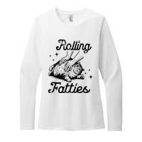 Rolling Fatties Cat Funny Cute Cat Lover Kitten Owner Kitty Womens CVC Long Sleeve Shirt