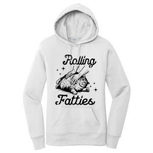 Rolling Fatties Cat Funny Cute Cat Lover Kitten Owner Kitty Women's Pullover Hoodie