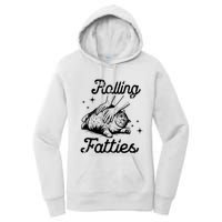 Rolling Fatties Cat Funny Cute Cat Lover Kitten Owner Kitty Women's Pullover Hoodie