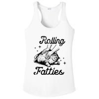 Rolling Fatties Cat Funny Cute Cat Lover Kitten Owner Kitty Ladies PosiCharge Competitor Racerback Tank