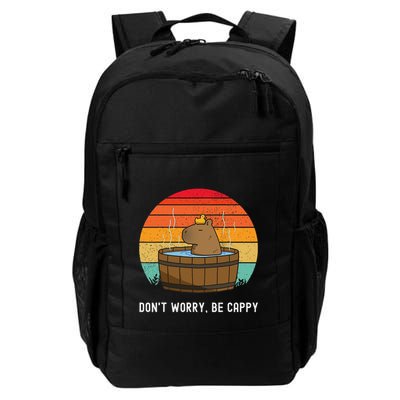 Retro Funny Capybara DonT Worry Be Capy Daily Commute Backpack
