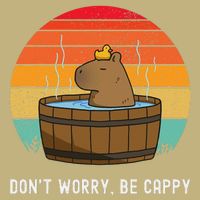 Retro Funny Capybara DonT Worry Be Capy Mousepad