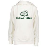 Rolling Fatties Cat Funny Cute Cat Lover Kitten Owner Kitty Womens Funnel Neck Pullover Hood