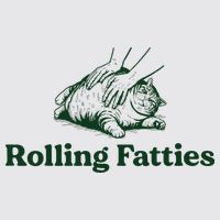 Rolling Fatties Cat Funny Cute Cat Lover Kitten Owner Kitty Womens Funnel Neck Pullover Hood