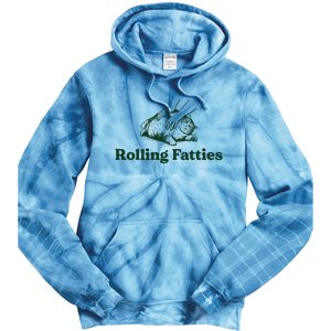 Rolling Fatties Cat Funny Cute Cat Lover Kitten Owner Kitty Tie Dye Hoodie