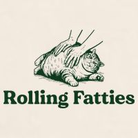 Rolling Fatties Cat Funny Cute Cat Lover Kitten Owner Kitty Garment-Dyed Women's Muscle Tee