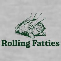 Rolling Fatties Cat Funny Cute Cat Lover Kitten Owner Kitty Ladies PosiCharge Tri-Blend Wicking Tank