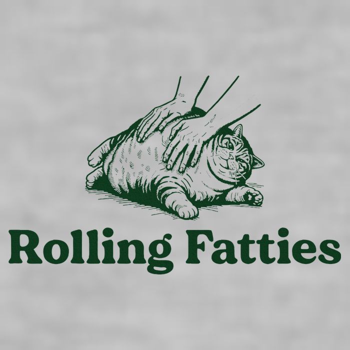 Rolling Fatties Cat Funny Cute Cat Lover Kitten Owner Kitty Ladies PosiCharge Tri-Blend Wicking Tank