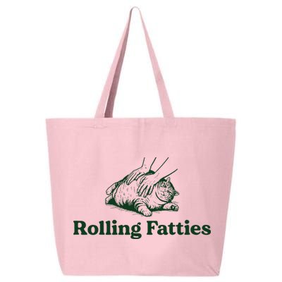 Rolling Fatties Cat Funny Cute Cat Lover Kitten Owner Kitty 25L Jumbo Tote