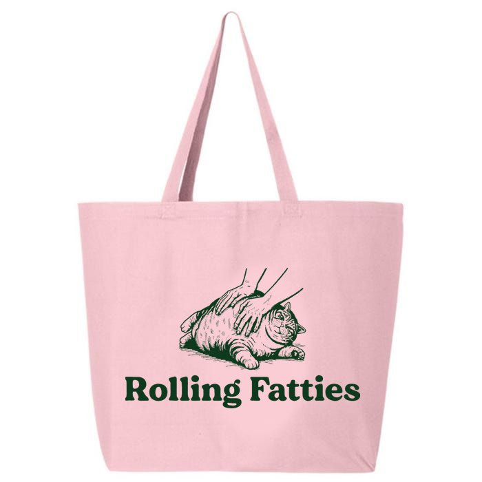 Rolling Fatties Cat Funny Cute Cat Lover Kitten Owner Kitty 25L Jumbo Tote