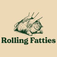 Rolling Fatties Cat Funny Cute Cat Lover Kitten Owner Kitty Drawstring Bag