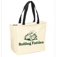 Rolling Fatties Cat Funny Cute Cat Lover Kitten Owner Kitty Zip Tote Bag
