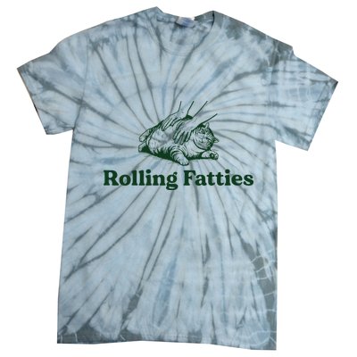 Rolling Fatties Cat Funny Cute Cat Lover Kitten Owner Kitty Tie-Dye T-Shirt