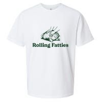 Rolling Fatties Cat Funny Cute Cat Lover Kitten Owner Kitty Sueded Cloud Jersey T-Shirt