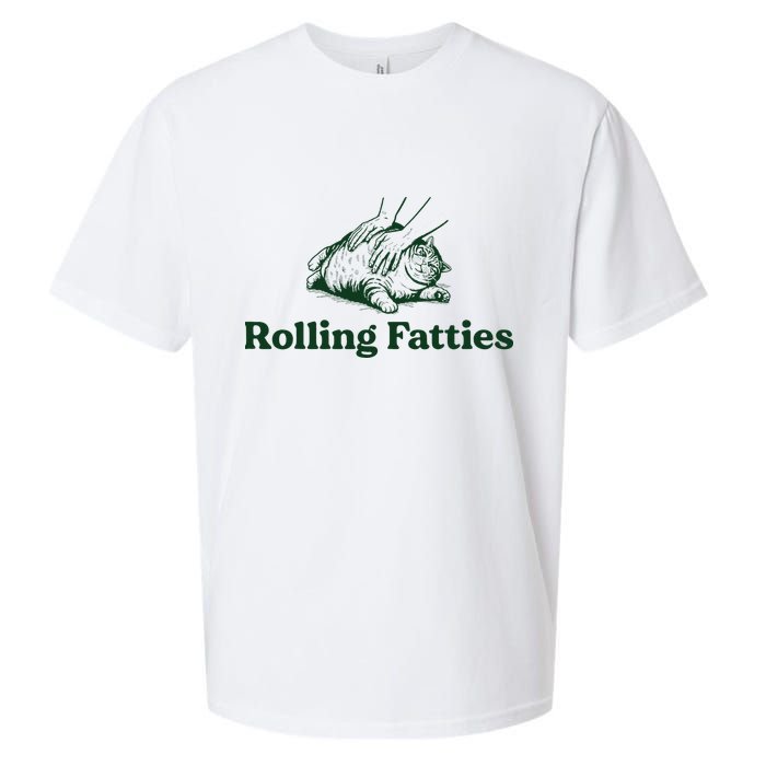 Rolling Fatties Cat Funny Cute Cat Lover Kitten Owner Kitty Sueded Cloud Jersey T-Shirt