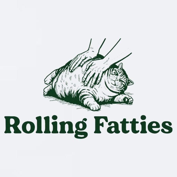 Rolling Fatties Cat Funny Cute Cat Lover Kitten Owner Kitty Sueded Cloud Jersey T-Shirt