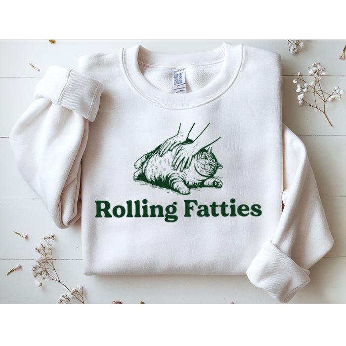 Rolling Fatties Cat Funny Cute Cat Lover Kitten Owner Kitty Sweatshirt