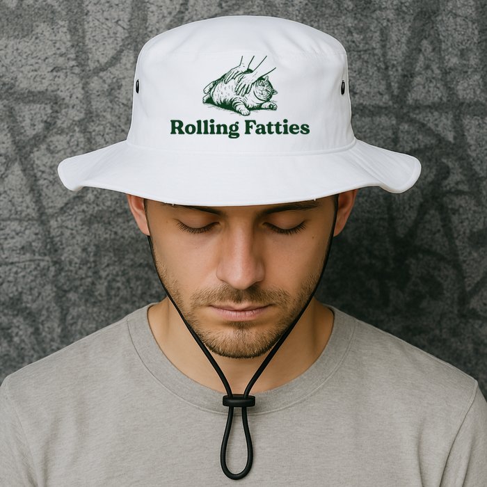 Rolling Fatties Cat Funny Cute Cat Lover Kitten Owner Kitty Bucket Hat
